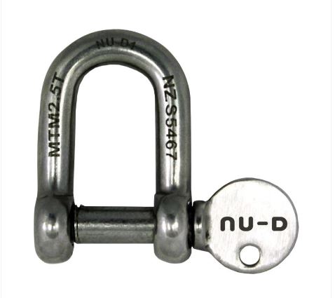 NU-D shackle - 10mm Stainless Steel