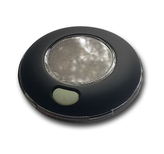 LED Light, Dome 80mm, Black, Cool White