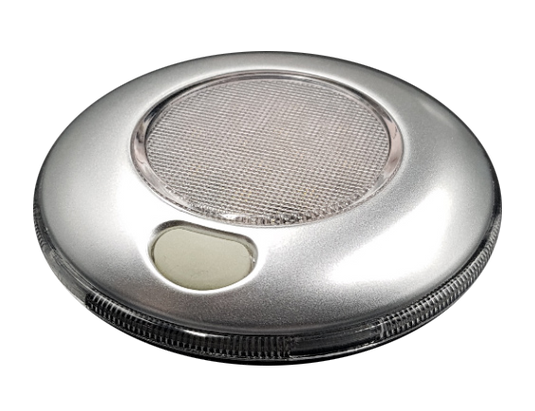 LED light, Dome 80mm, Silver, Cool White